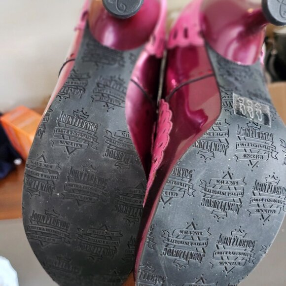 John Fluevog Lottie Deno Pink Patent leather Mary Janes. Sz 6 - Picture 5 of 5